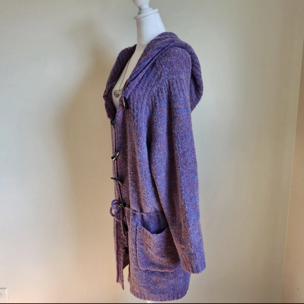 NWT Loulou de la Falaise RARE Heavyweight Purple Knit Plus Size Cardigan 1X READ - Picture 4 of 11